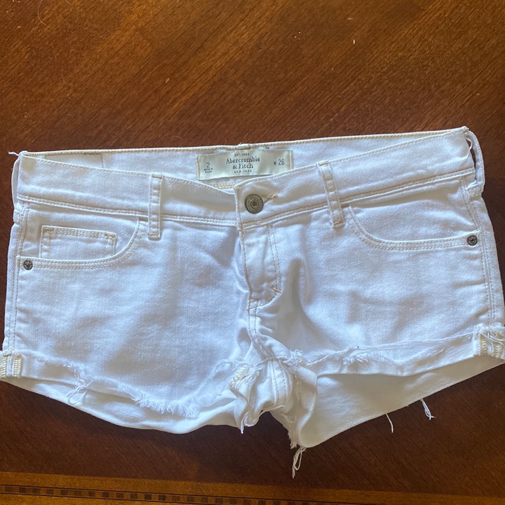 Abercrombie & Fitch White Denim Shorts
